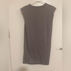 Size small grey Babaton Aritzia mini dress with shoulder pads